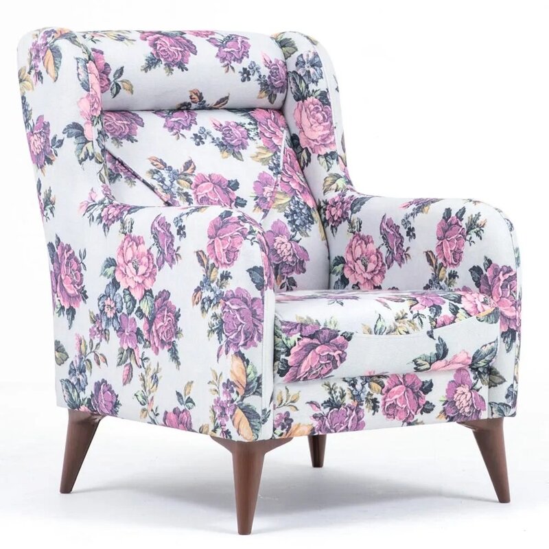 Danube Home Bond Print Fabric Sofa, Single Seater, Multicolour