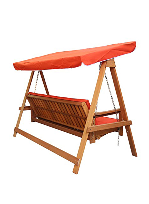 

Danube Home Merlot Wooden Swing, Orange