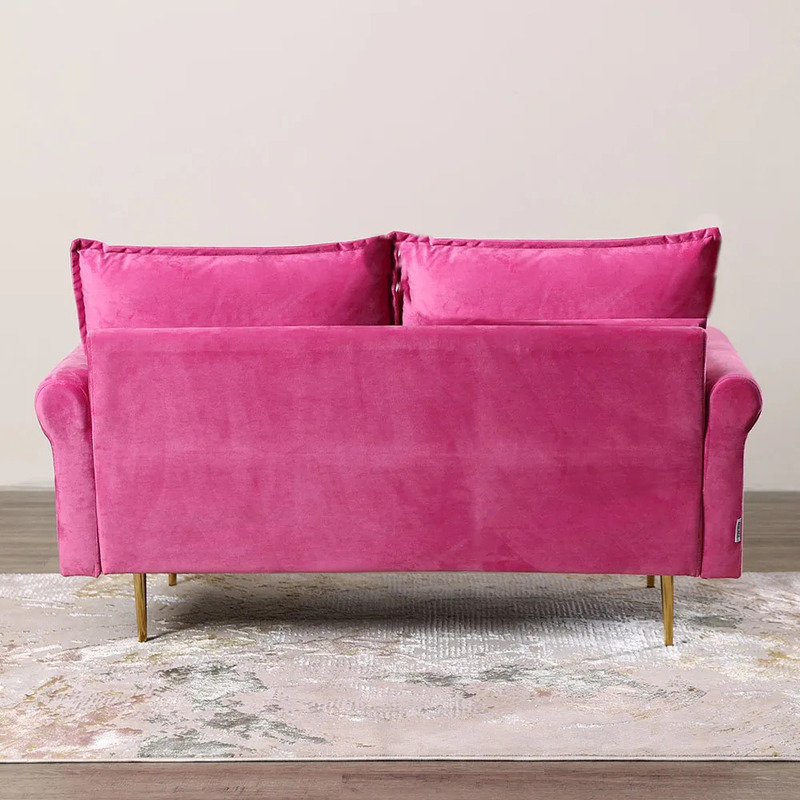 Danube Home Sorceris 2 Seater Fabric Sofa, Pink