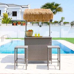 Danube Home Modern Gazebo with Seating, Brown