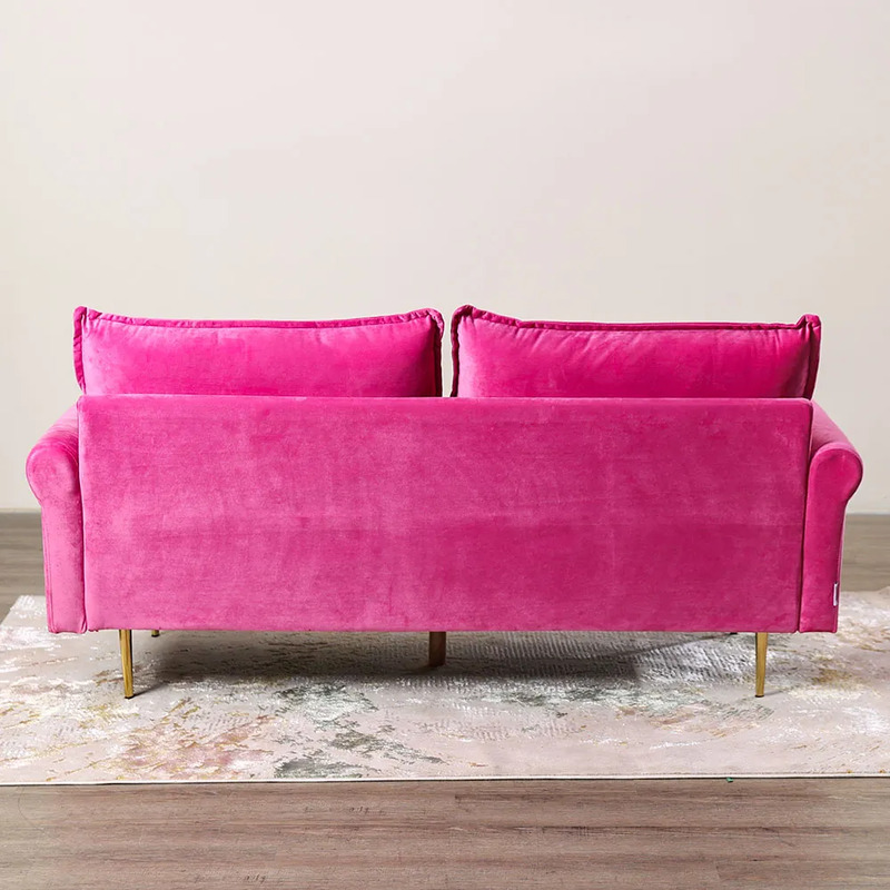 Danube Home Sorceris Fabric Sofa, Triple Seater, Pink
