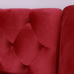 Danube Home Chester 2 Seater Fabric Sofa, Red
