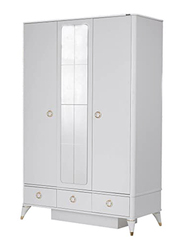 Danube Home Masal 3 Door Wardrobe, White