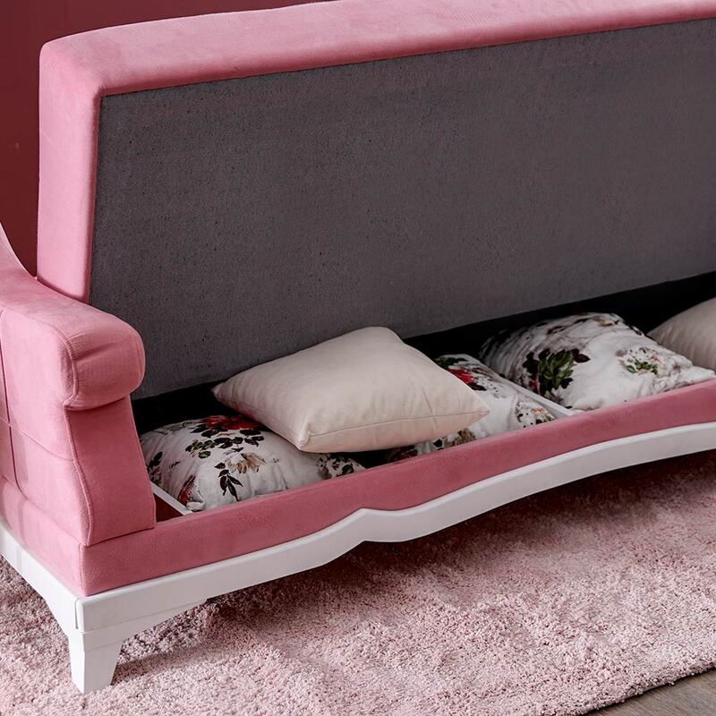 Danube Home Linda 3 Seater Fabric Sofa, Bordo Pink