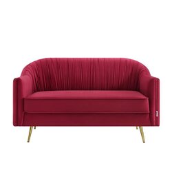 Danube Home Sebastian Fabric Sofa, Two Seater, Red