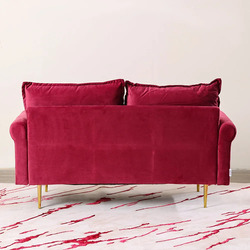 Danube Home Sorceris 2 Seater Fabric Sofa, Wine Red