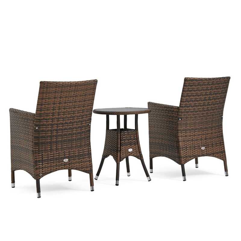 Danube Home Darlene Rattan Balcony Set, Beige
