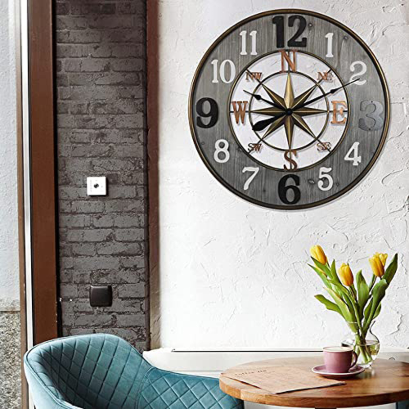 

Danube Home Stolpa Antique Star Wall Clock, Multicolor