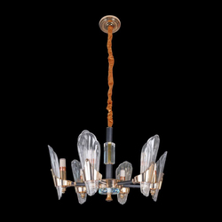 Danube Home Taima Candle Hanging Chandelier, Gold