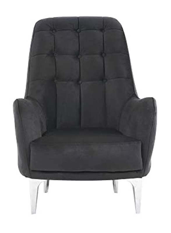 

Danube Home Alyanna 1 Seater Fabric Sofa, Black