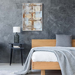 Danube Home Lorena Gray Background And Black Circle Abstract Art, White