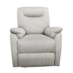 Danube Home Burlington 1 Seater Manual Fabric Recliner, Light Grey