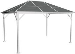 Danube Home Veora Gazebo Metal Frame, White