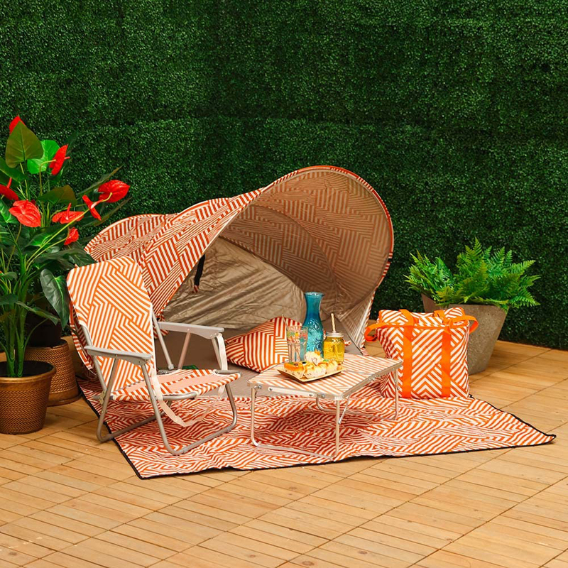 

Danube Home 6 Piece Lagoon Stripe Beach Combo Set, 130 x 130 x 95cm, Orange
