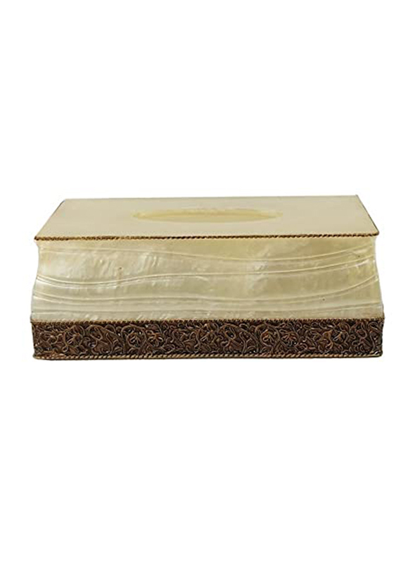 

Danube Home Roman Oblong Tissue Box, Off White