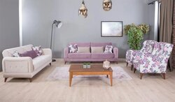 Danube Home Bond Print Fabric Sofa, Single Seater, Multicolour