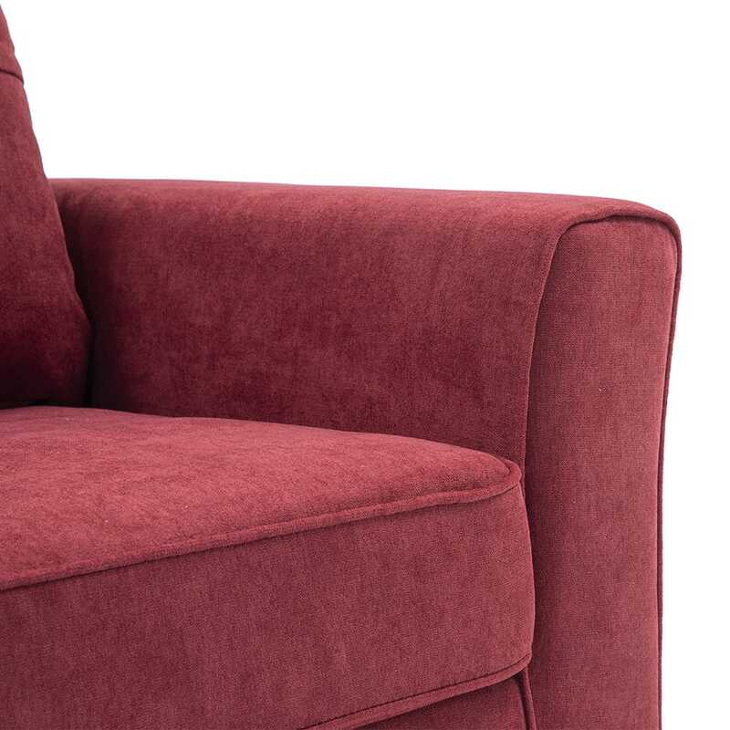 Danube Home Alessandra Fabric Sofa, Red