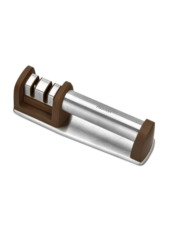 Danube Home Fissman 2804 Knife Sharpener, Silver/Brown