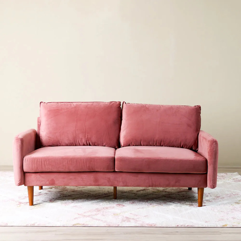 

Danube Home Arman 3 Seater Fabric Sofa, Old Rose Pink
