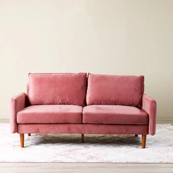 Danube Home Arman 3 Seater Fabric Sofa, Old Rose Pink