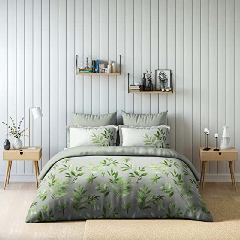 

Danube Home 4-Piece Green Serene Digital Printed Comforter Set, King, Light Green Gs004