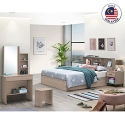 Danube Home Gamorah King Bed Set + Dresser And Stool, Brown