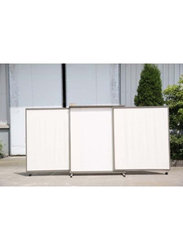 Danube Home Aluminium Screen Partition, 3 Pieces, White