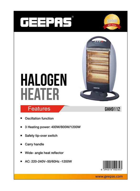 

Danube Home Geepas Heating, Ghh9112, Black