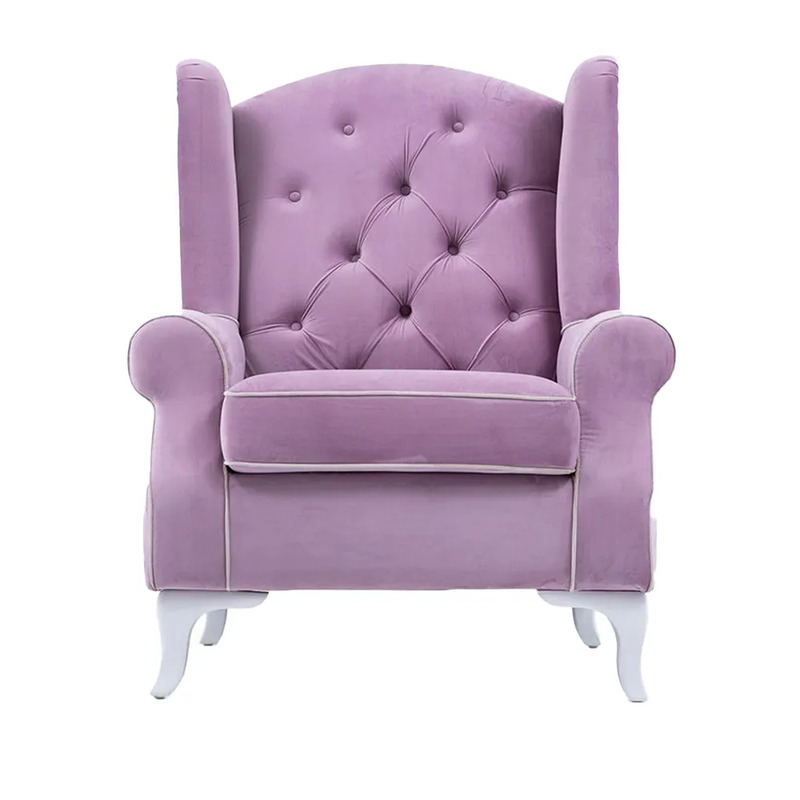 Danube Home Floriana Fabric Classic Sofa, Single Seater, Lavender