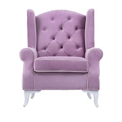 Danube Home Floriana Fabric Classic Sofa, Single Seater, Lavender