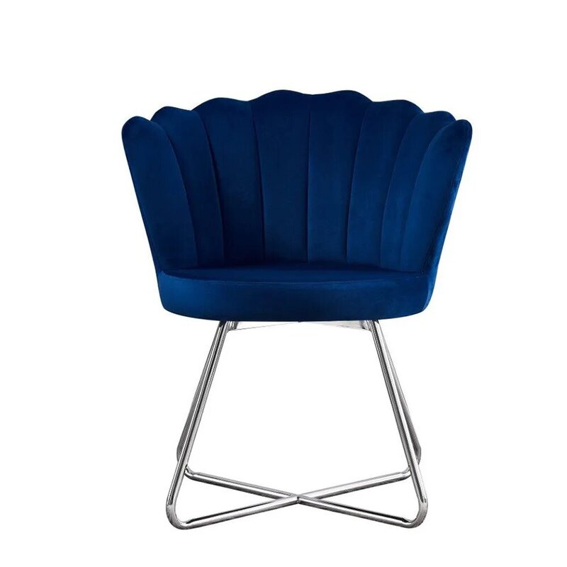 

Danube Home Bosley Accent Chair, Dark Blue/Silver