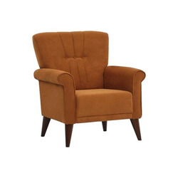 Danube Home Monde 1 Seater Fabric Sofa, Caramel Orange