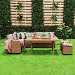 Danube Home Albany Sofa Set, 5 Pieces, Beige