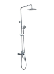 Danube Home Milano Dallas Rain Shower 3 Function Complete Set, 1327 x 385mm, Silver