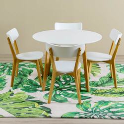 Danube Home Salinas Dining Set, White/Light Oak