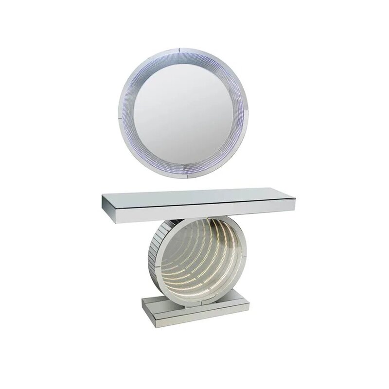 

Danube Home Marcos Console Table & Mirror with Led, White