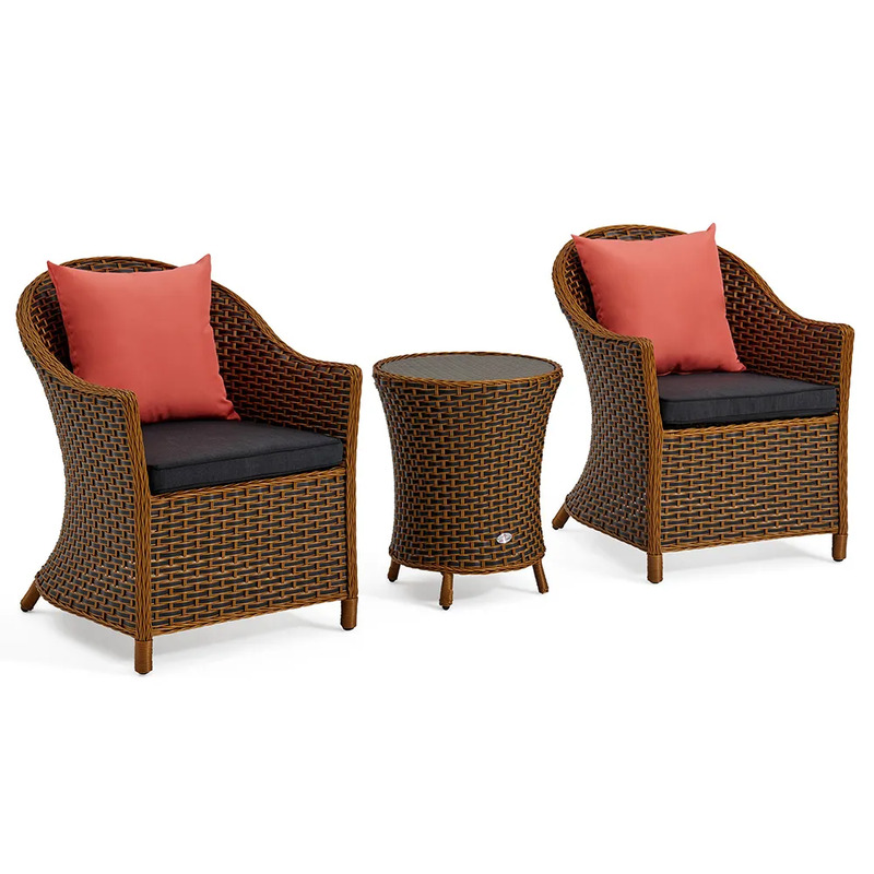 

Danube Home Lexuss Rattan Coffee Set, Brown