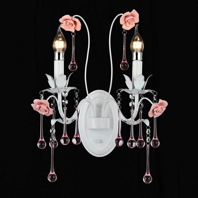 Danube Home Fabia Flower Wall Bracket Chandelier, White