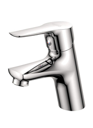 Danube Home Milano Prato Wash Basin Mixer with Pop Up Waste, 102 x 127mm, Silver