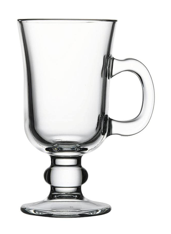 Danube Home 2-Piece Pasabache PB-55141 230ml Candle Lamp Shape Irish Glass Coffee Mug, Transparent