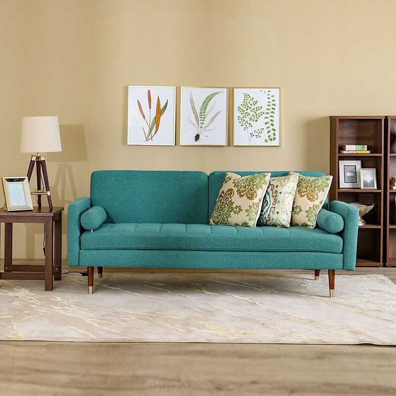 

Danube Home Jolene Fabric Sofabed, Three Seater, Turquoise
