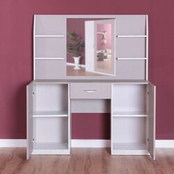 Danube Home Elettra Dresser with Mirror and Stool, Taupe