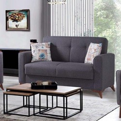 Danube Home Stockholmr Fabric Sofa, Two Seater, Dark Grey
