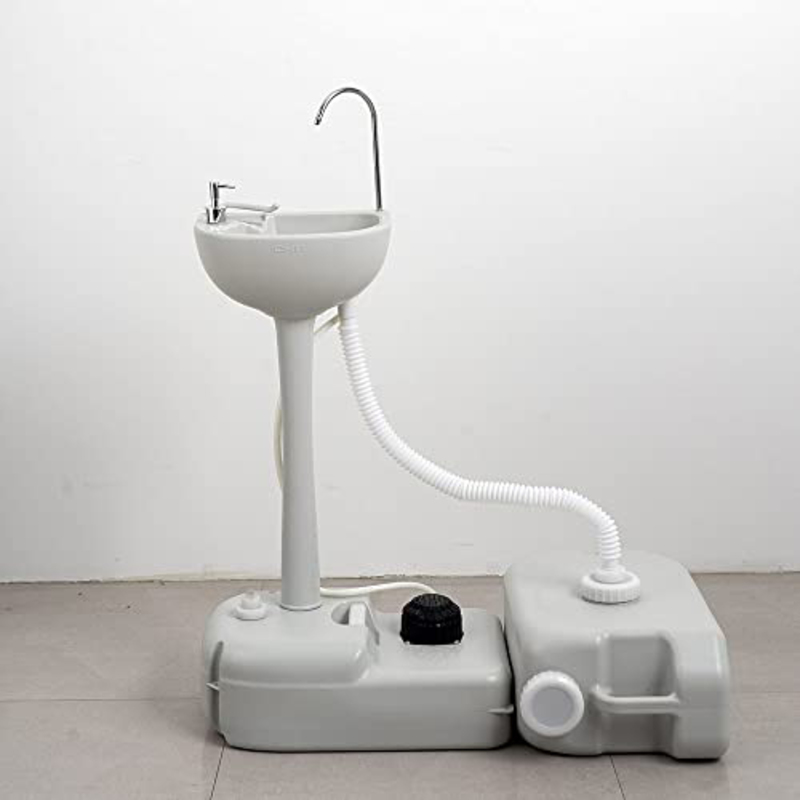 

Danube Home Milano Portable Wash Basin with Water Tank, White