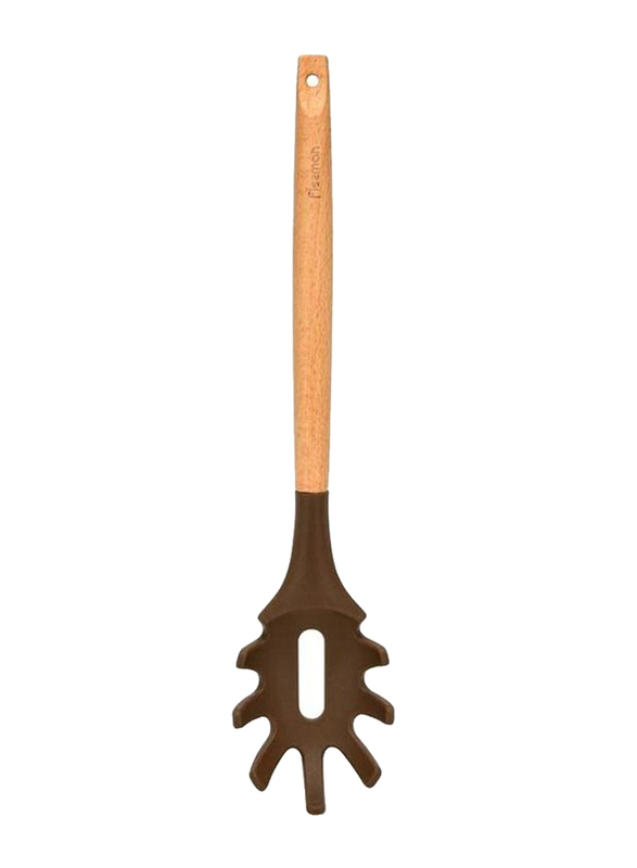 

Danube Home Fissman Pasta Ladle with Wooden Handle, Brown/Beige