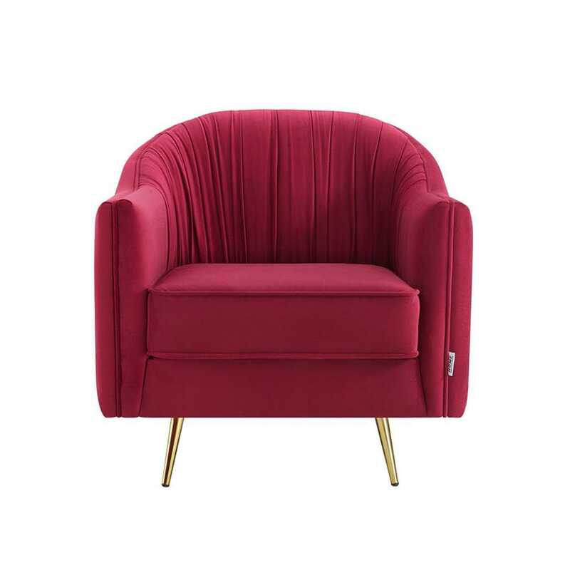 

Danube Home Sebastian 1 Seater Fabric Sofa, Red
