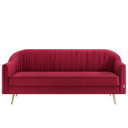 Danube Home Sebastian 3 Seater Fabric Sofa, Red