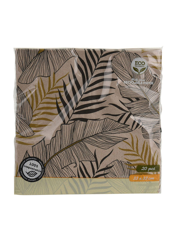 Danube Home 20-Piece Napkins Recyclable Paper Set, Multicolour