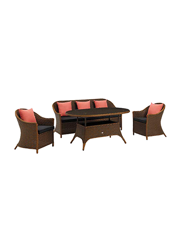 

Danube Home Lexus Rattan Sofa, Brown