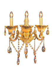 Danube Home Chandelier Im Bai Wall Lamp, 5039-3W, Gold